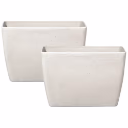 Set of 2 Plant Pots BARIS Stone 60 cm Beige