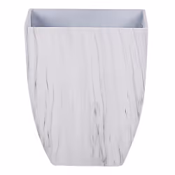 Set of 2 Plant Pots MIRO Stone 28 cm White