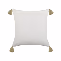 Cotton Cushion Geometric Pattern 45x45 cm Green and White SYRINGA