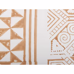 Cotton Cushion Geometric Pattern with Tassels 45 x 45 cm Light Brown and White  MALUS - Additional view 5