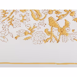 Cotton Cushion Flower Pattern 45x45 cm Yellow and White BILOBA - Additional view 5