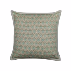 Cotton Cushion Leaf Pattern 45 x 45 cm Green PICTUS