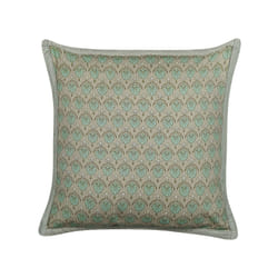 Cotton Cushion Leaf Pattern 45 x 45 cm Green PICTUS