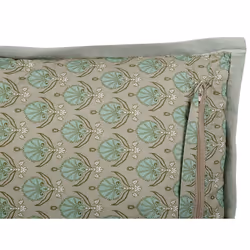 Cotton Cushion Leaf Pattern 45 x 45 cm Green PICTUS