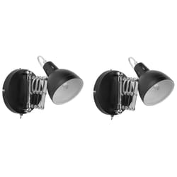 Set of 2 Wall Lamps HARRINGTON Adjustable Metal Black
