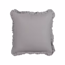 Set of 2 Linen Cushions 45 x 45 cm Grey GLABRA