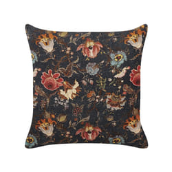 Velvet Cushion with Flower Pattern 45 x 45 cm Multicolour RAMONDA
