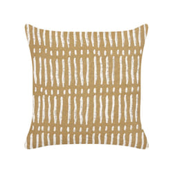 Cotton Cushion Striped 45 x 45 cm Beige and White SALIX