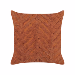 Tufted Cotton Cushion 45 x 45 cm Orange LEWISIA