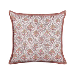 Cotton Cushion Flower Pattern 45 x 45 cm Red and White PICEA