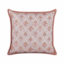 Set of 2 Cotton Cushions Flower Pattern 45 x 45 cm Red and White PICEA