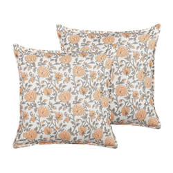 Set of 2  Cotton Cushions Flower Pattern 45 x 45 cm Multicolour MEADIA