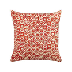 Cotton Cushion Geometric Pattern 45 x 45 cm Red RHUS