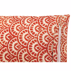 Cotton Cushion Geometric Pattern 45 x 45 cm Red RHUS