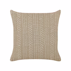 Set of 2 Cotton Cushions Geometric Pattern 45 x 45 cm Taupe SENECIO