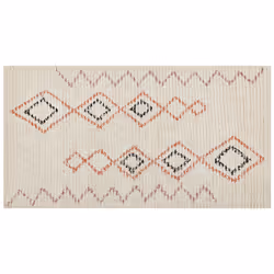 Cotton Area Rug 80 x 150 cm Beige GUWAHATI
