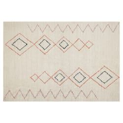 Cotton Area Rug 140 x 200 cm Beige GUWAHATI