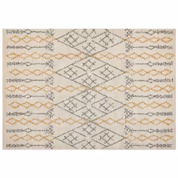 Cotton Area Rug 160 x 230 cm Beige and Yellow KADAPA