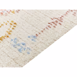 Cotton Area Rug 160 x 230 cm Beige BETTIAH