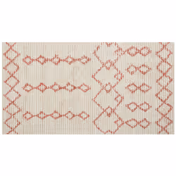 Cotton Area Rug 80 x 150 cm Beige and Pink BUXAR