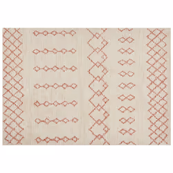 Cotton Area Rug 160 x 230 cm Beige and Pink BUXAR