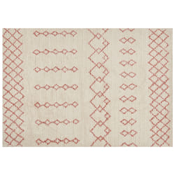 Cotton Area Rug 160 x 230 cm Beige and Pink BUXAR