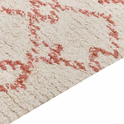 Cotton Area Rug 160 x 230 cm Beige and Pink BUXAR