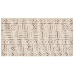 Cotton Area Rug 80 x 150 cm Beige and Pink EDIRNE