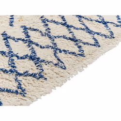 Cotton Area Rug 80 x 150 cm Beige and Blue ERZINCAN