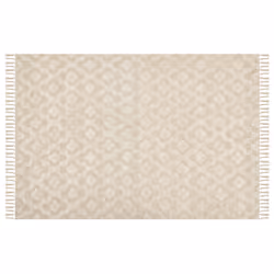 Cotton Area Rug 140 x 200 cm Beige AKSARAY