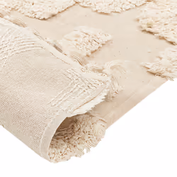 Cotton Area Rug 160 x 230 cm Beige ITANAGAR