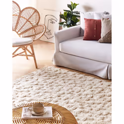 Cotton Area Rug 160 x 230 cm Beige ITANAGAR