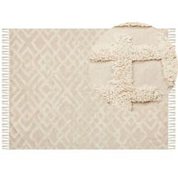 Cotton Area Rug 160 x 230 cm Beige ARDAHAN