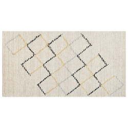 Cotton Area Rug 80 x 150 cm Beige TEZPUR