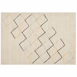 Cotton Area Rug 160 x 230 cm Beige TEZPUR