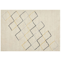 Cotton Area Rug 160 x 230 cm Beige TEZPUR