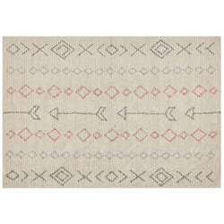 Cotton Area Rug 160 x 230 cm Beige DISPUR