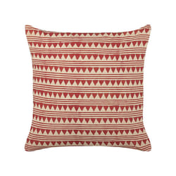 Cotton Cushion Geometric Pattern 45 x 45 cm Red and Beige DEGLUPTA