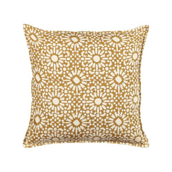 Cotton Cushion Geometric Pattern 45 x 45 cm Beige CEIBA