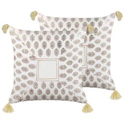 Set of 2 Decorative Cushions SETOSA Cotton 45 x 45 cm Multicolour Geometric Pattern