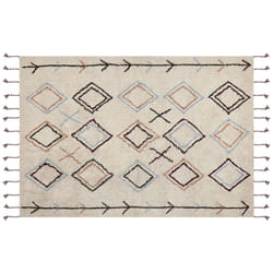 Cotton Area Rug 160 x 230 cm Beige CORUM