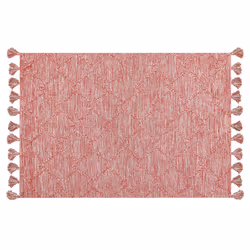 Cotton Area Rug 140 x 200 cm Red NIGDE