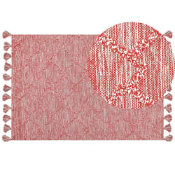 Cotton Area Rug 160 x 230 cm Red NIGDE
