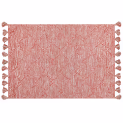 Cotton Area Rug 160 x 230 cm Red NIGDE
