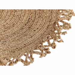 Round Jute Area Rug 120 cm Beige ZONGULDAK