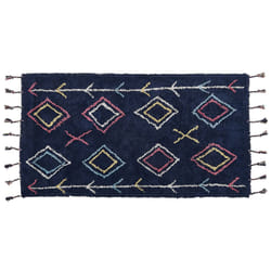 Cotton Area Rug 80 x 150 cm Black CORUM