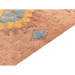 Cotton Area Rug 140 x 200 cm Orange IGDIR