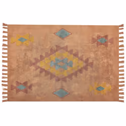 Cotton Area Rug 160 x 230 cm Orange IGDIR