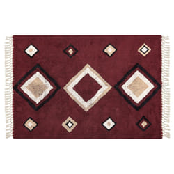 Cotton Area Rug 140 x 200 cm Red SIIRT