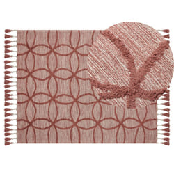 Cotton Area Rug 140 x 200 cm Red KIRSEHIR